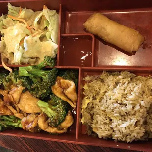 Chicken and broccoli lunch special