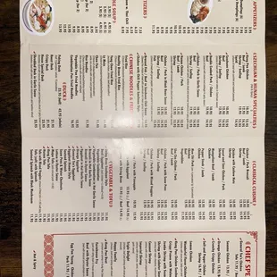 Menu as of 6/17/2022