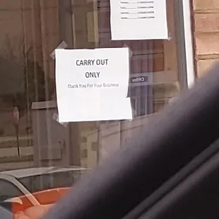 Carry Out Only 7/8/23
