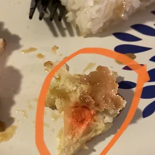 a half eaten piece of cake