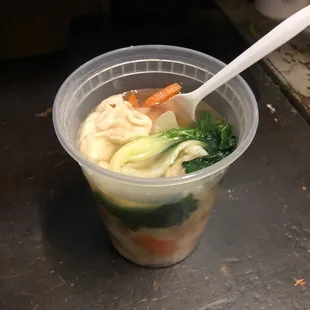 Wor Wonton Soup ! All there soups are amazing but this one is my fav ! It has shrimp , chicken, beef and bbq pork so good .