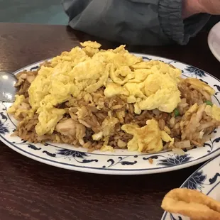 Shrimp fried rice with extra egg, so good!