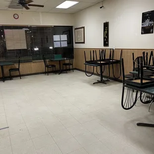 No dining area for now