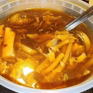Hot and sour soup, pretty good..