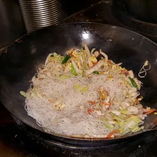 Mixing and cooking your special order. Delicious, fresh and natural at Hunan Family, Columbia, MD
