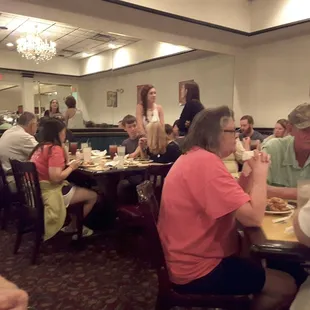 Some of family in private dining room