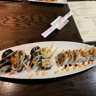 3 rolls lunch special Spider was the best