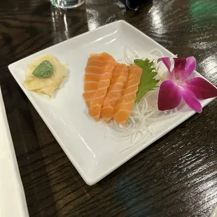 Salmon sashimi