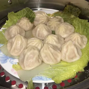 Homemade chinese soup dumplings.
(Xiao long bao)