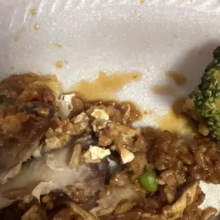 Egg shell in my rice