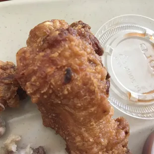 Over cooked wings, probably cooked multiple times