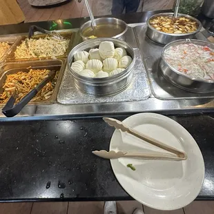 Lo mein, Steamed Dumplings, soup, Vegetable Fried Ricez