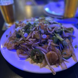 3. Shrimp Chow Mein with skinny noodles