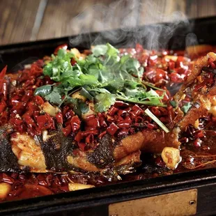 Spicy Griddle Fish 岳阳香辣烤鱼