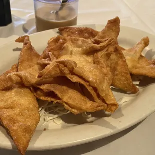 Fried cheese wontons. I didn&apos;t care for them.