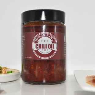 This is our delicious, locally-famous chili oil.