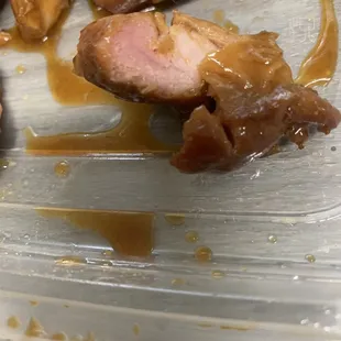 a close up of a plate of food