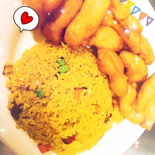 Sweet &amp; Sour Chicken W. Fried Rice