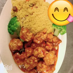 General Tso's Chicken W. Fried Rice
