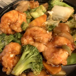 Shrimp with mixed vegetables