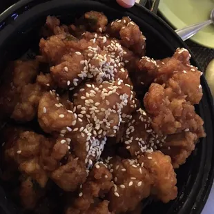 Sesame chicken.