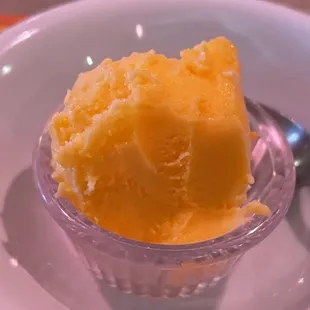 Free sherbet for dessert