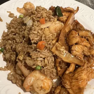 Shrimp Fried Rice Ginger Chicken!