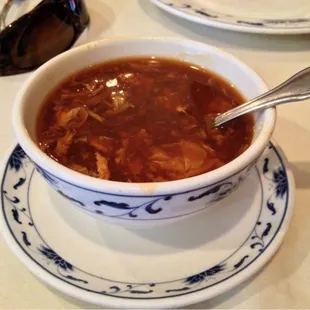 The hot and sour soup was on point...