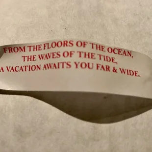 Fortune! We all hope it comes true.