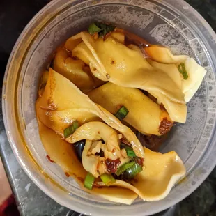 Spicy Tangy Dumplings Szechuan Style