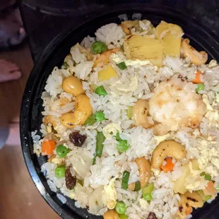 Shrimp and pineapple fried rice
