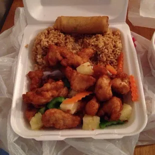 sweet &amp; sour chicken lunch special