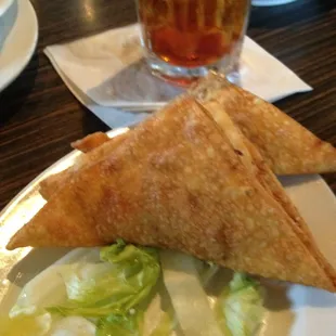 Fried wanton. This filled with a pork filling an is quite good.
