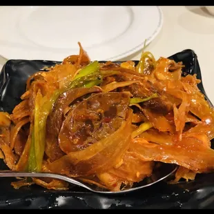 Spicy beef tendon. Delicious!