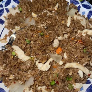 Chicken fried rice.