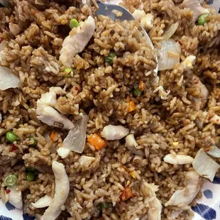 Chicken fried rice.