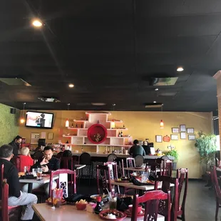 Inside after busy lunch.