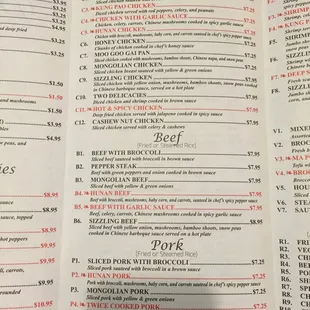 sushi and sashimi, menu