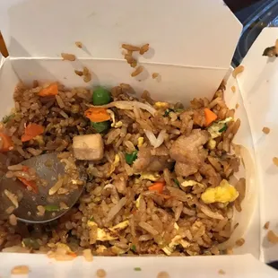 Hunan Palace chicken fried rice I ordered for carry out on 4/29/18. Horrible!!!!