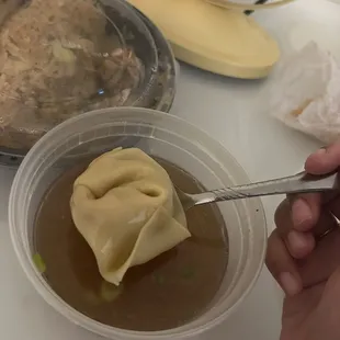 Wonton Soup comes with 4 huge ones