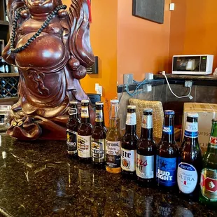 Takeout pickup area and bar. Could do with a good tidying up. Too much clutter. Good restaurant though.