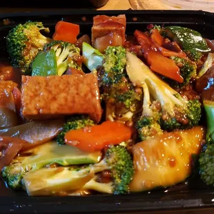 Buddha&apos;s delight ($11). Savory and good.