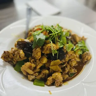 a close up of a plate of food