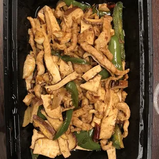 Sauteed pork with bean curd