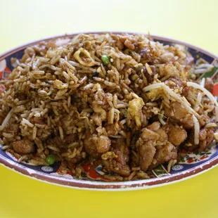 a plate of fried rice
