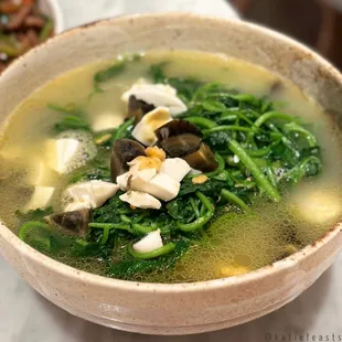 Watercress &amp; century egg