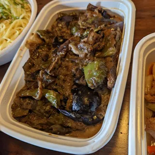 Pepper with Preserved Egg & Eggplant