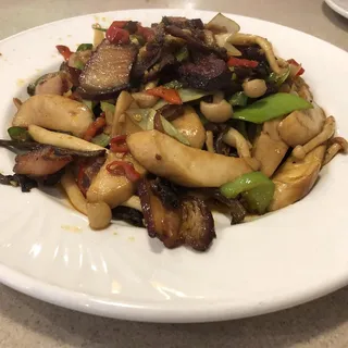 Sauteed Cured Meat with Mix Mushrooms