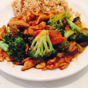 Chicken something lunch special for $7.  Meh.