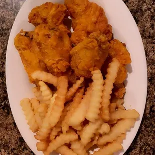 Fried Chicken Wings & Fries